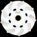 Tornado 4" Grinder Wheel 9 Seg 30 Grit White