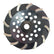 Tornado 7" Cup Wheel 12 Seg Curved 30/40 Grit - Black/ Soft Floor