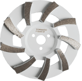 Tornado 7" Satellite Wheel 9 Seg 30 Grit Medium