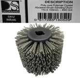 Decksand 46 Grit Poly Core Crystal Abrasive Drum 4" for Hand Held Burnisher