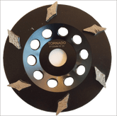 Tornado 5" Grinder Wheel 6 Seg Star 25 Grit