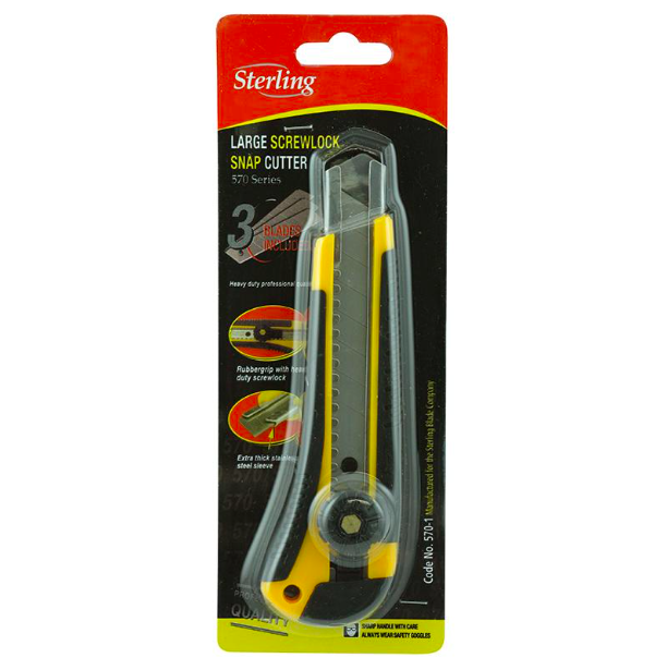 Sheffield Yellow 18mm Screw-Lock Cutter 570-1